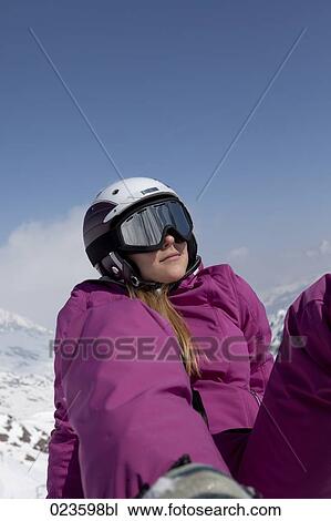 portrait of woman in winter clothes taking sunbath View Large Photo Image Stock Image - portrait of woman in winter clothes taking sunbath. Fotosearch