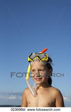 portrait of young girl with diving goggles View Large Photo Image Stock Image - portrait of young girl with diving goggles. Fotosearch