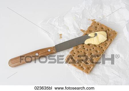 still life of knife butter and crisp bread View Large Photo Image Stock Image - still life of knife butter and crisp bread. Fotosearch