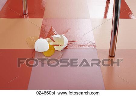 broken egg lying on floor View Large Photo Image Stock Image - broken egg lying on floor. Fotosearch