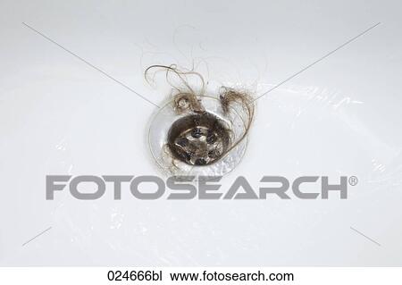 close-up of hair blocking drain in sink View Large Photo Image Stock Image - close-up of hair blocking drain in sink. Fotosearch