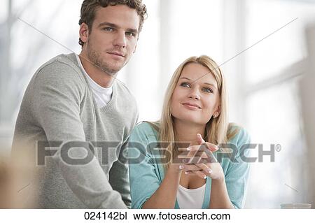 portrait of young businesswoman and male colleague View Large Photo Image Stock Image - portrait of young businesswoman and male colleague. Fotosearch