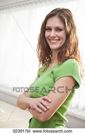 Stock Image - portrait of young businesswoman. Fotosearch