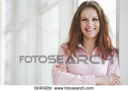 Stock Image - portrait of young businesswoman. Fotosearch