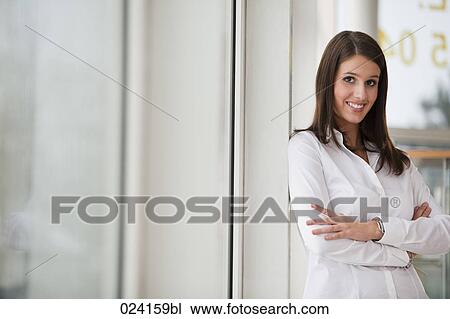Stock Image - portrait of young businesswoman. Fotosearch