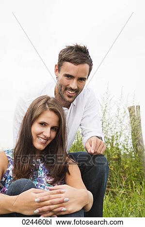 Stock Image - portrait of young couple. Fotosearch