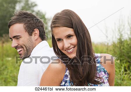 Stock Image - portrait of young couple. Fotosearch