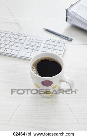 still life of coffee cup on desk View Large Photo Image Stock Image - still life of coffee cup on desk. Fotosearch