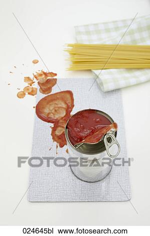 still life wth open can of tomato sauce View Large Photo Image Stock Image - still life wth open can of tomato sauce. Fotosearch
