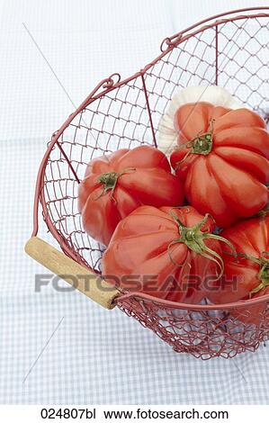 basket filled with tomatos View Large Photo Image Stock Image - basket filled with tomatos. Fotosearch