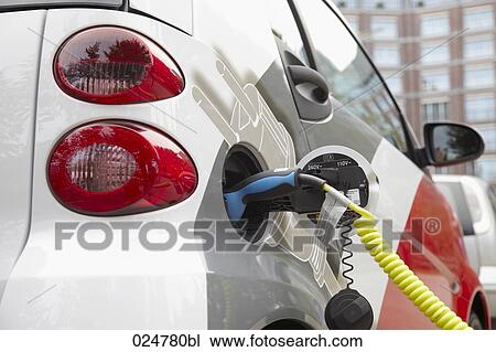 electric car being recharged View Large Photo Image Stock Image - electric car being recharged. Fotosearch