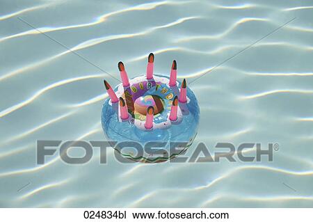 inflatable birthday cake in water View Large Photo Image Stock Image - inflatable birthday cake in water. Fotosearch