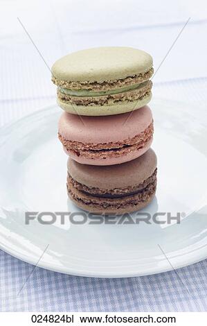 pile of three macarons View Large Photo Image Stock Image - pile of three macarons. Fotosearch