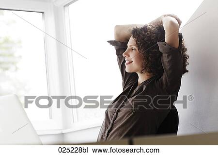 portrait of young businesswoman with computer View Large Photo Image Stock Image - portrait of young businesswoman with computer. Fotosearch