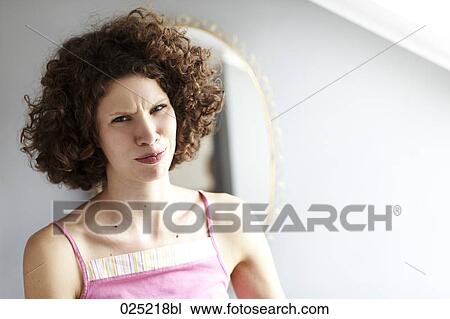 Stock Image - portrait of young woman. Fotosearch
