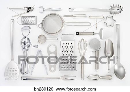 Küchenutensilien Stock Bild | bn280120 | Fotosearch