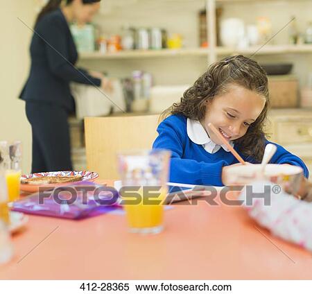Girls at breakfast table View Large Photo Image Stock Photography - Girls at breakfast table. Fotosearch