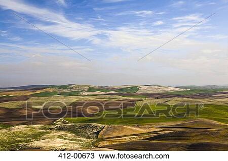 Aerial view of rolling landscape View Large Photo Image Stock Image - Aerial view of rolling landscape. Fotosearch