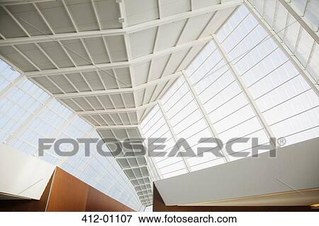Ceiling and windows of modern office View Large Photo Image Stock Photo - Ceiling and windows of modern office. Fotosearch