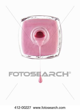 Close up of pink fingernail polish dripping from bottle View Large Photo Image Stock Photo - Close up of pink fingernail polish dripping from bottle. Fotosearch