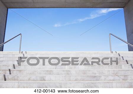 Concrete steps leading to blue sky View Large Photo Image Stock Image - Concrete steps leading to blue sky. Fotosearch