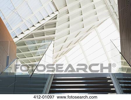 Staircase and ceiling of modern office View Large Photo Image Stock Photo - Staircase and ceiling of modern office. Fotosearch