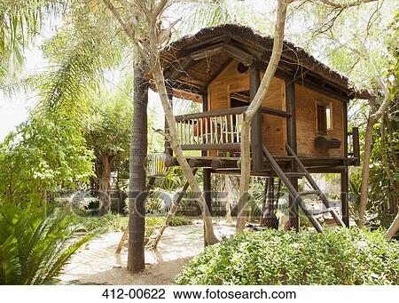 Tree house View Large Photo Image Stock Image - Tree house. Fotosearch