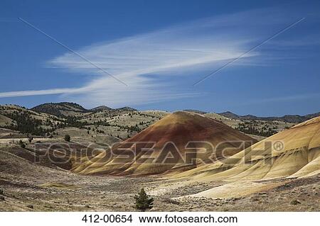 View of Painted Hills in Oregon View Large Photo Image Picture - View of Painted Hills in Oregon. Fotosearch