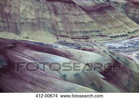 View of Painted Hills in Oregon View Large Photo Image Picture - View of Painted Hills in Oregon. Fotosearch