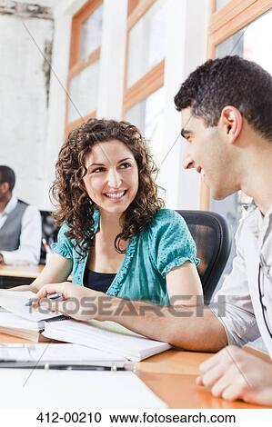 Business people talking in office View Large Photo Image Stock Image - Business people talking in office. Fotosearch