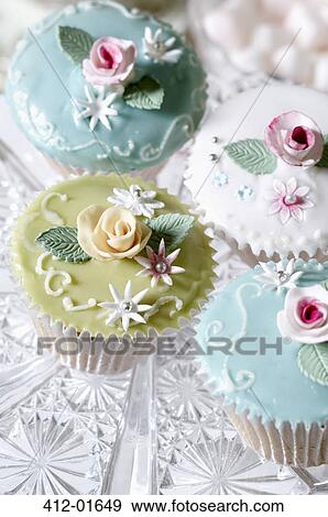 Close up of decorated cupcakes View Large Photo Image Stock Photo - Close up of decorated cupcakes. Fotosearch