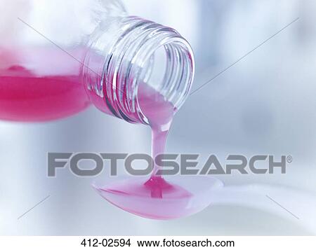Close up of medicine pouring into measuring spoon View Large Photo Image Picture - Close up of medicine pouring into measuring spoon. Fotosearch