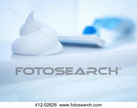 Close up of shaving cream and razor View Large Photo Image Stock Photograph - Close up of shaving cream and razor. Fotosearch