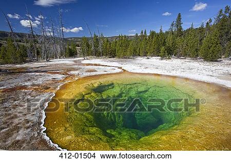 Rock formations and colorful pool View Large Photo Image Picture - Rock formations and colorful pool. Fotosearch