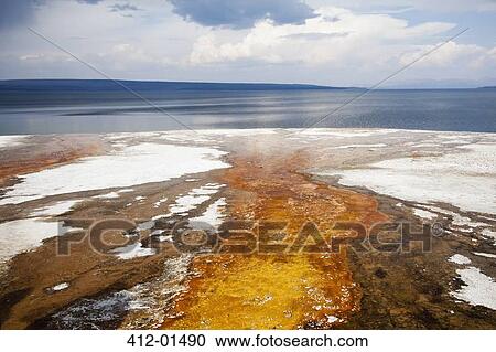 Rock formations and colorful pool View Large Photo Image Stock Image - Rock formations and colorful pool. Fotosearch