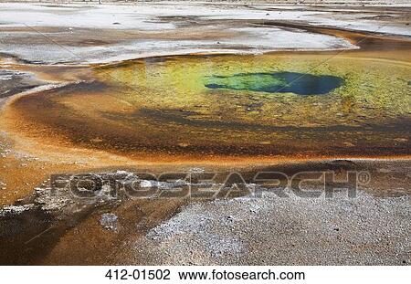 Rock formations and colorful pool View Large Photo Image Stock Image - Rock formations and colorful pool. Fotosearch