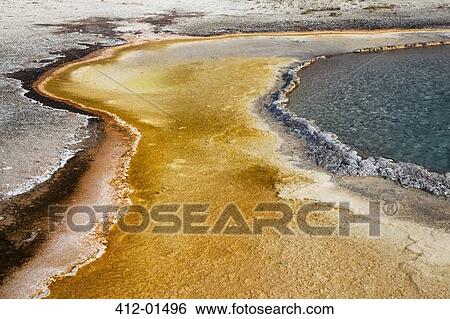 Rock formations and colorful pool View Large Photo Image Stock Photograph - Rock formations and colorful pool. Fotosearch