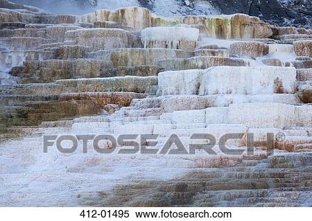 Stock Photography - Rock formations in hot spring. Fotosearch
