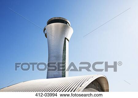 Air traffic control tower and blue sky View Large Photo Image Picture - Air traffic control tower and blue sky. Fotosearch