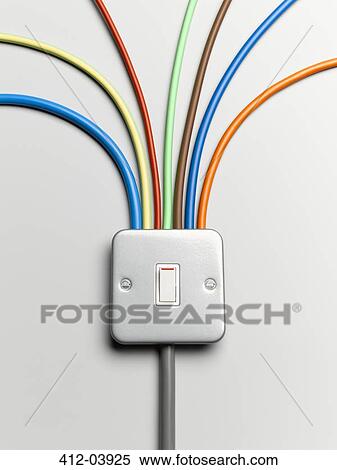 Colorful cords from light switch View Large Photo Image Stock Photography - Colorful cords from light switch. Fotosearch