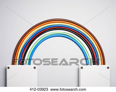 Colorful cords in rainbow shape View Large Photo Image Stock Image - Colorful cords in rainbow shape. Fotosearch