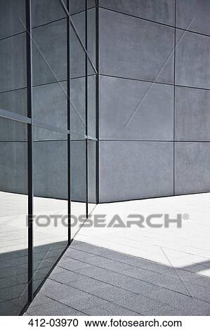 Glass and concrete walls of modern building View Large Photo Image Stock Image - Glass and concrete walls of modern building. Fotosearch