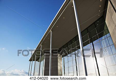 Modern building and blue sky View Large Photo Image Stock Image - Modern building and blue sky. Fotosearch