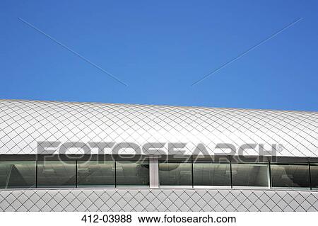 Roof of modern building and blue sky View Large Photo Image Stock Photo - Roof of modern building and blue sky. Fotosearch