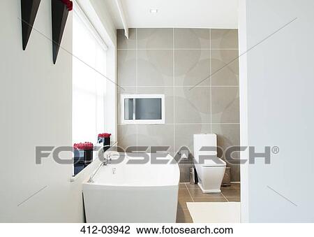 Toilet and sink in modern bathroom View Large Photo Image Stock Image - Toilet and sink in modern bathroom. Fotosearch