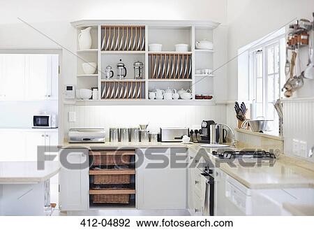 Stock Image - Counter tops in modern kitchen. Fotosearch