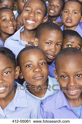 Stock Image - Students smiling together. Fotosearch