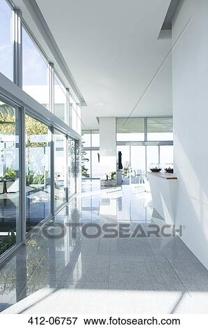 Hallway of modern house View Large Photo Image Stock Photo - Hallway of modern house. Fotosearch