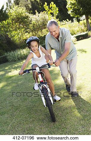 teaching older child to ride bike