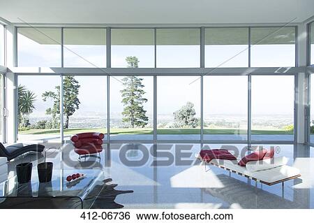 Sofa and armchairs in modern living room View Large Photo Image Stock Photograph - Sofa and armchairs in modern living room. Fotosearch